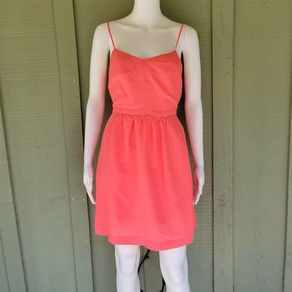 J. CREW Seaside Cami Coral Mini Dress 2 - Picture 1 of 4